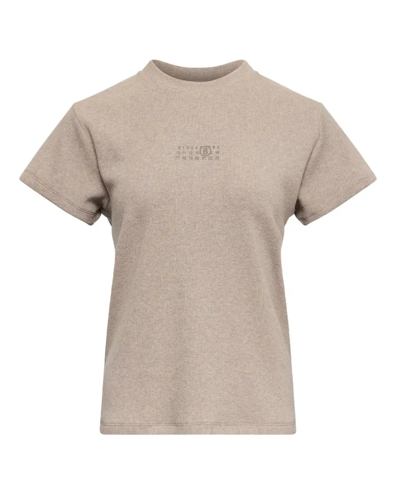 Maison Margiela T-Shirt aus geripptem Jersey - Nude Nude