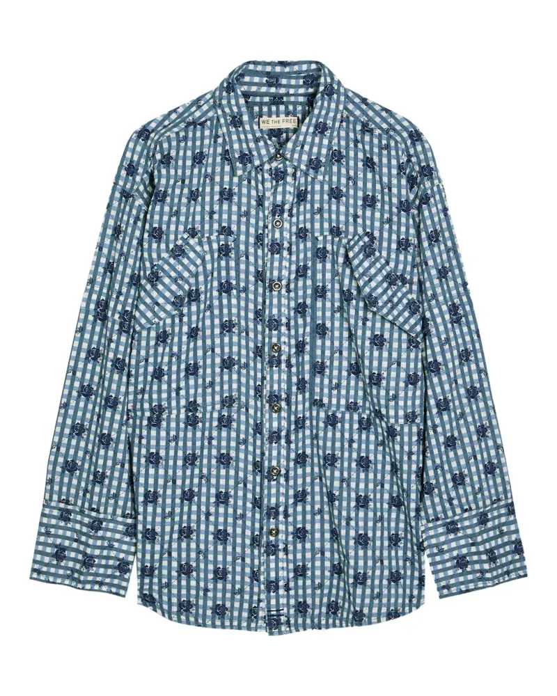 Free People We The Free Ashley plaid-pattern shirt - Blau Blau