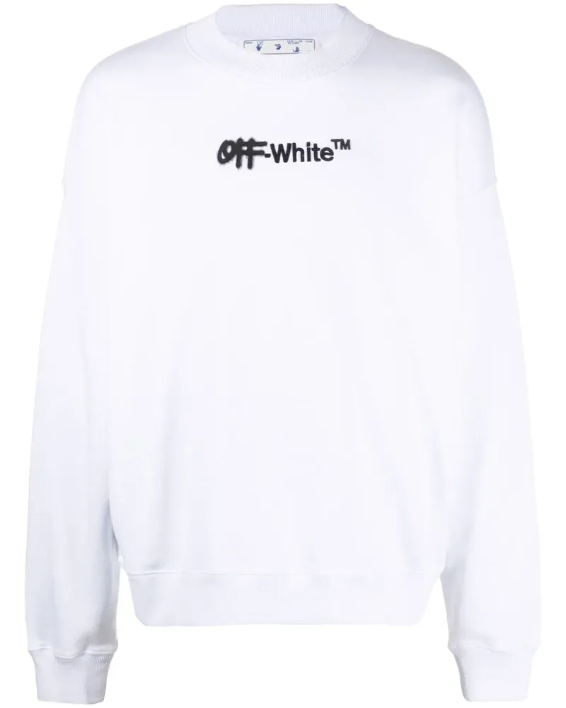 OFF-WHITE Sweatshirt mit Logo-Print - Weiß Weiß