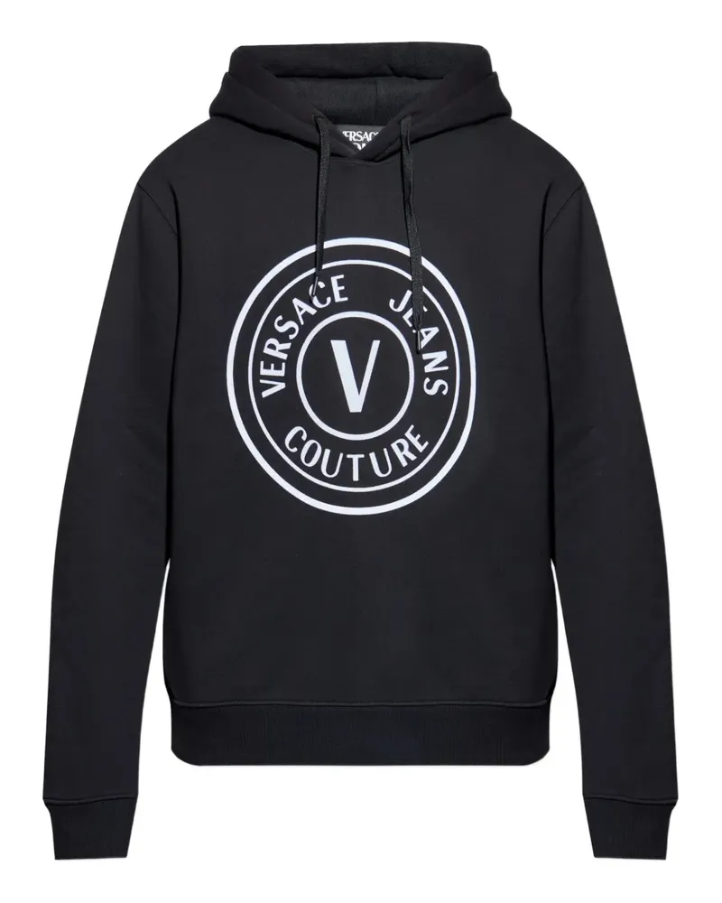 Versace Jeans Hoodie mit Logo-Print - Schwarz Schwarz