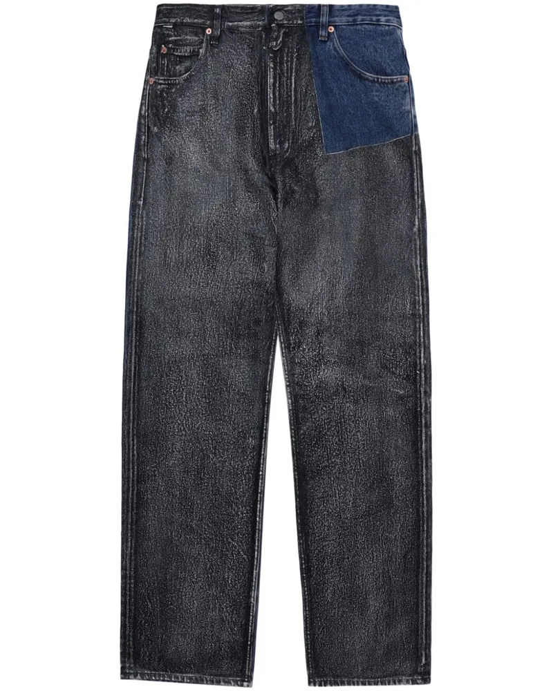 Maison Margiela Halbhohe Straight-Leg-Jeans - Grau Grau