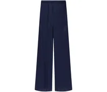 Palazzohose aus Jacquard - Blau