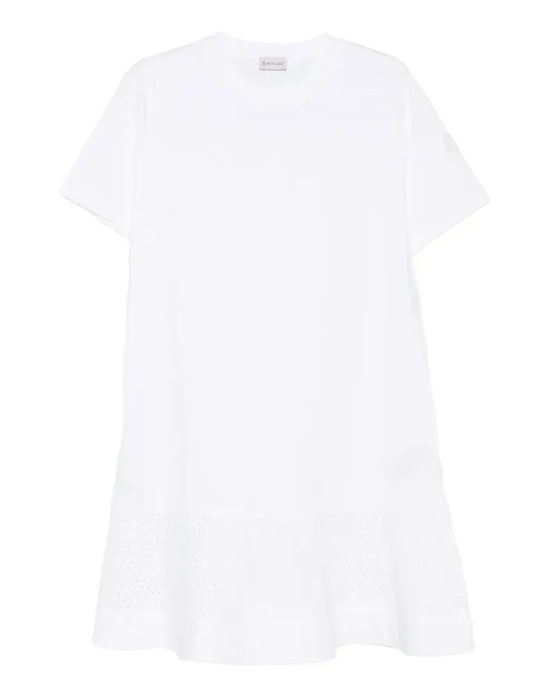 Moncler ruffled-hem mini dress - Weiß Weiß