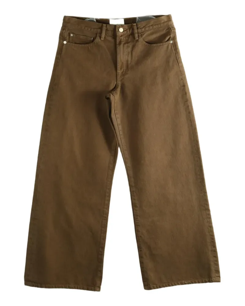 The Elder Statesman frayed-hem wide-leg jeans - Braun Braun