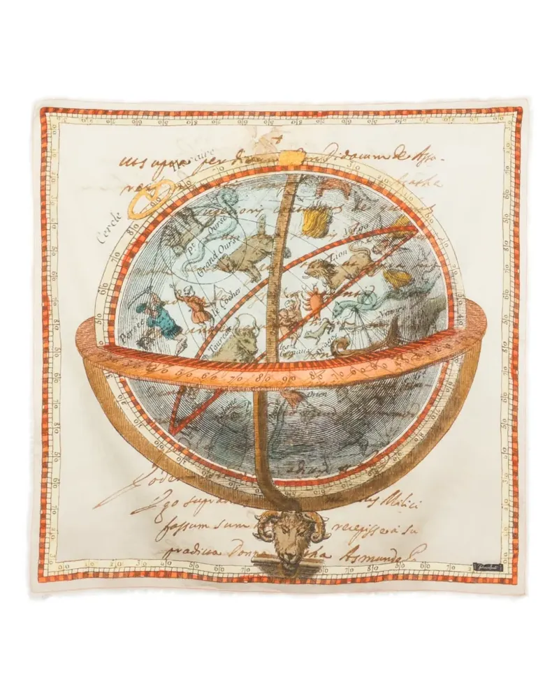 Faliero Sarti Schal mit Little World Map-Print - Nude Nude