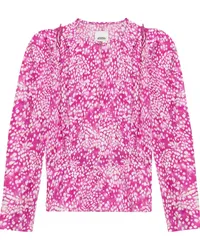 Isabel Marant Zarga Bluse mit abstraktem Print Rosa