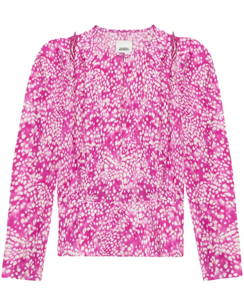 Isabel Marant Zarga Bluse mit abstraktem Print Rosa