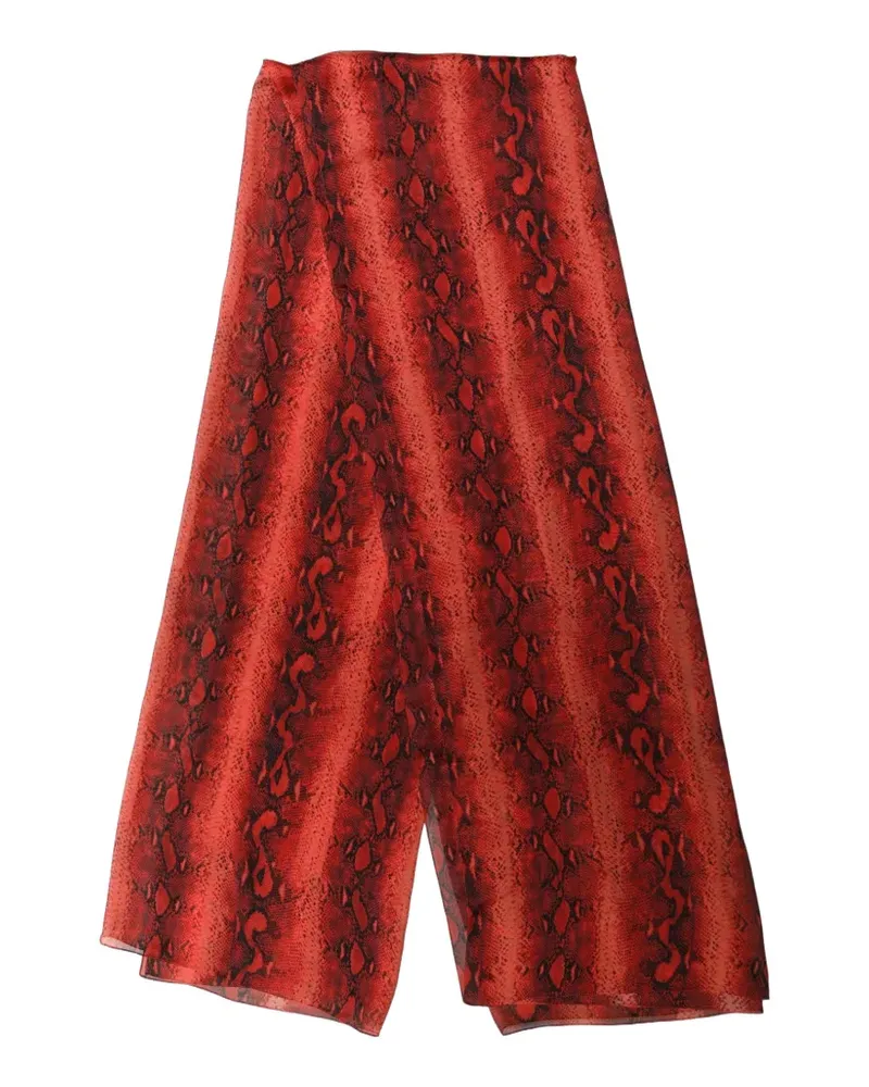 Dolce & Gabbana snake-print sheer scarf - Rot Rot