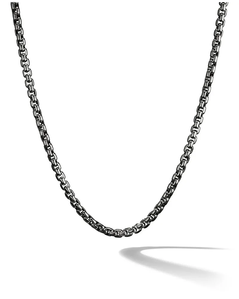 David Yurman Box Chain Halskette aus Sterlingsilber 4,8mm - Schwarz Schwarz