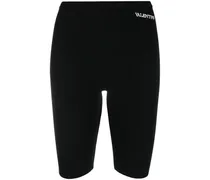 Radlerhose mit Logo-Stickerei - Schwarz