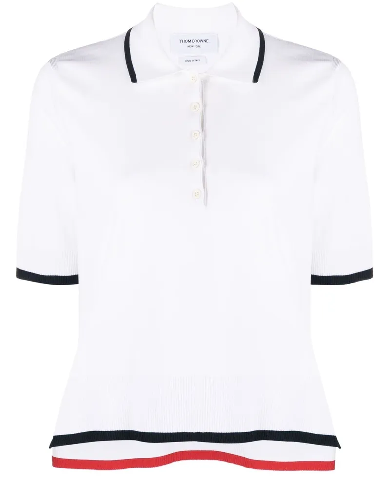 Thom Browne Kastiges Poloshirt Weiß