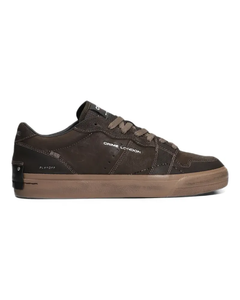 Crime Playoff logo-print sneakers - Braun Braun