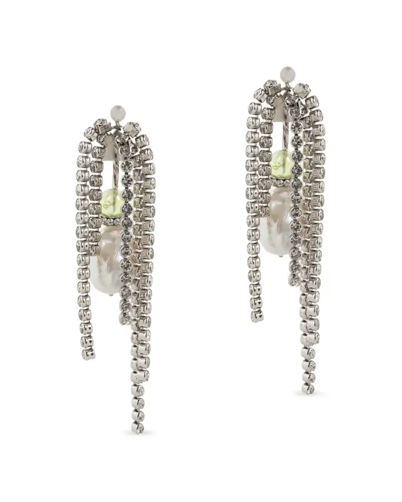 Dries van Noten strass-embellished drop earrings - Silber Silber