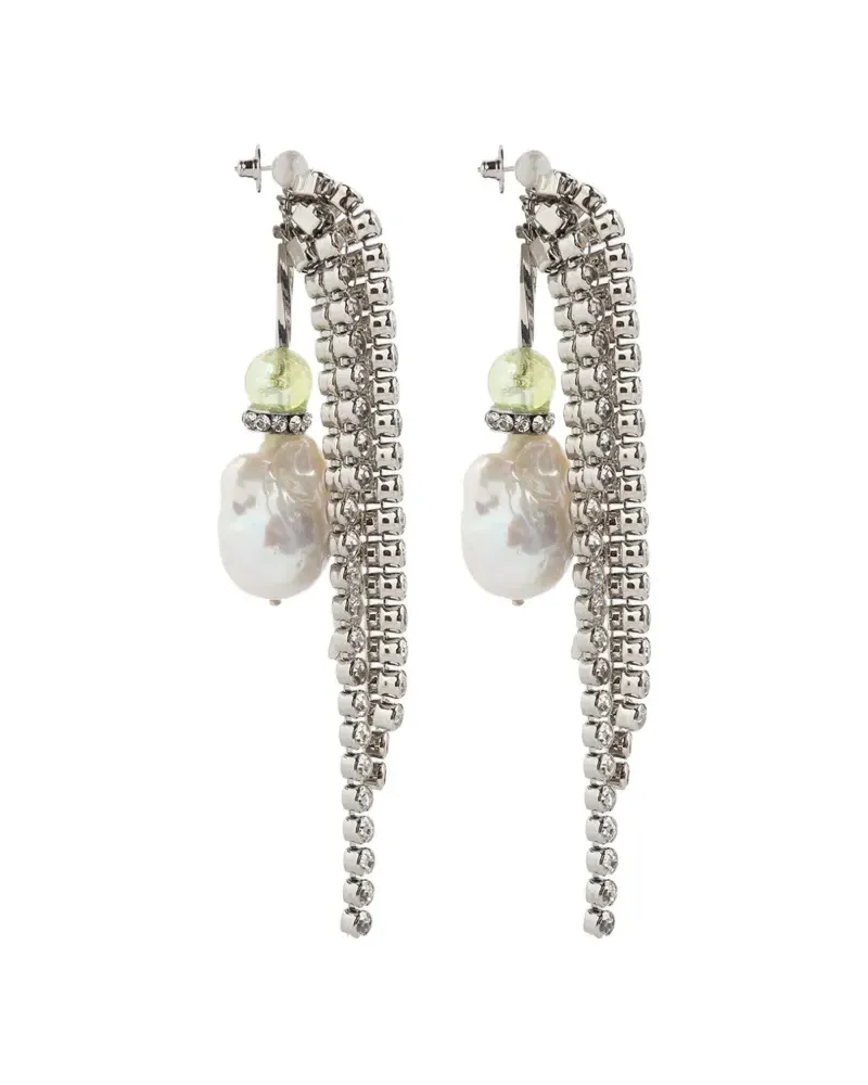 Dries van Noten strass-embellished drop earrings - Silber Silber
