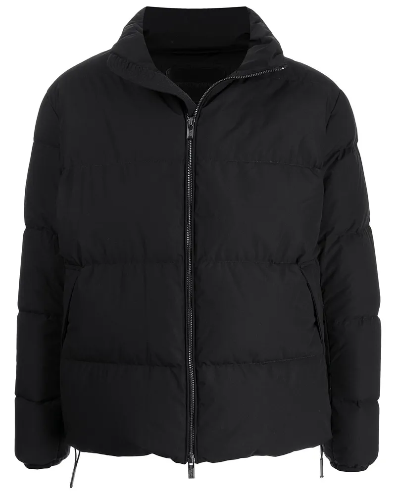 Emporio Armani Gefütterte Jacke mit Stehkragen - Schwarz Schwarz