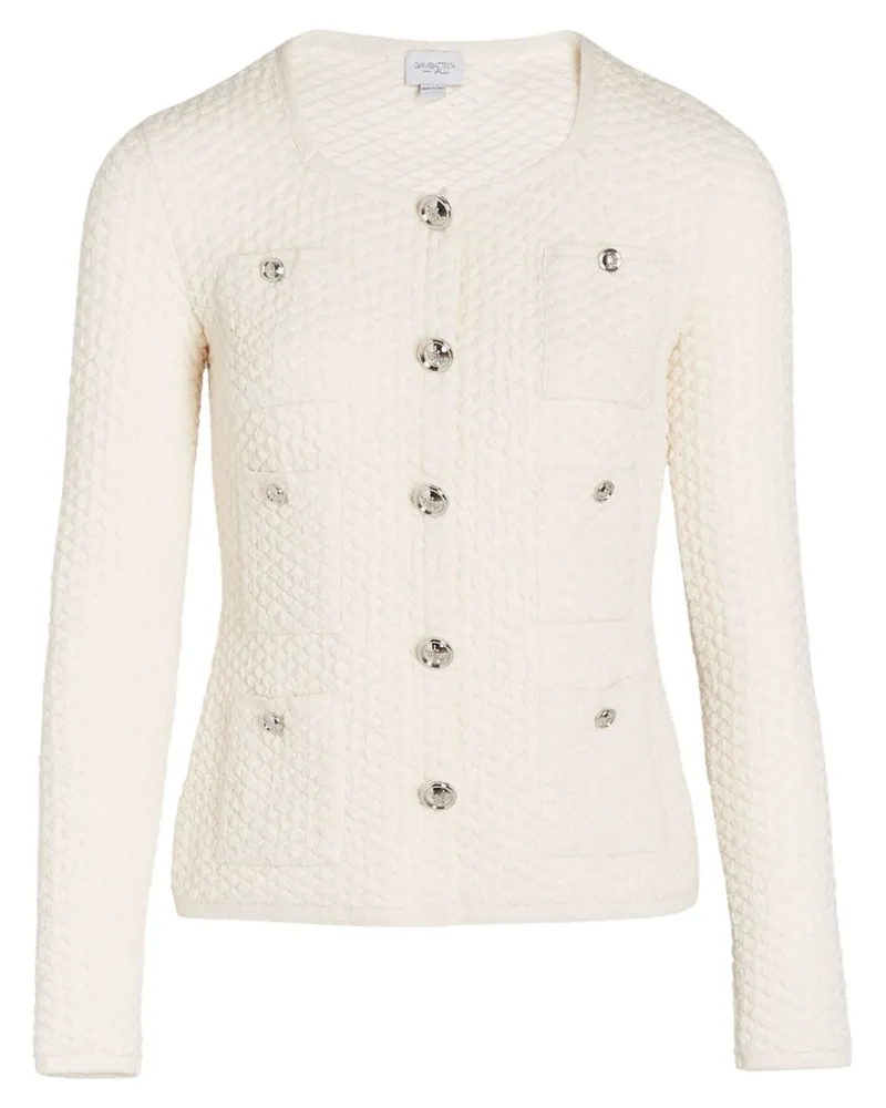 Giambattista Valli Strukturierter Cardigan - Weiß Weiß