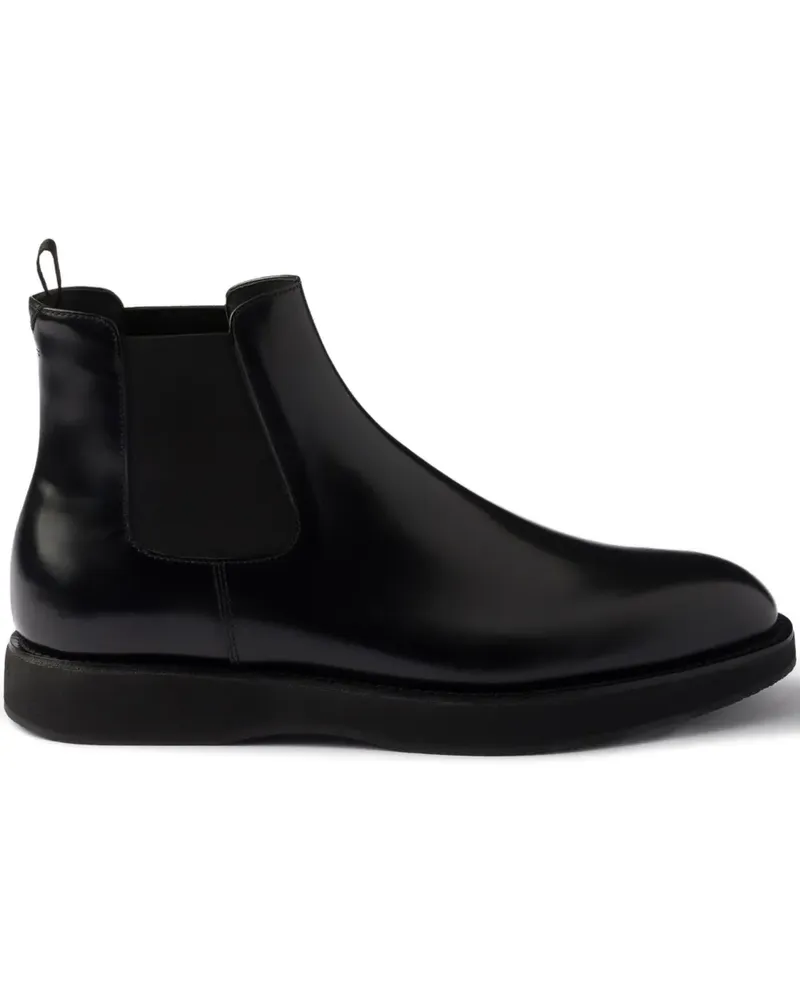 Prada elasticated-panel leather Chelsea boots - Schwarz Schwarz