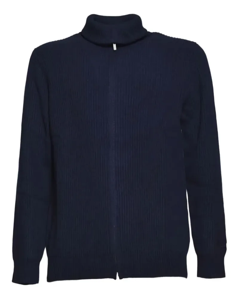 MC2 Saint Barth zip ribbed cardigan - Blau Blau
