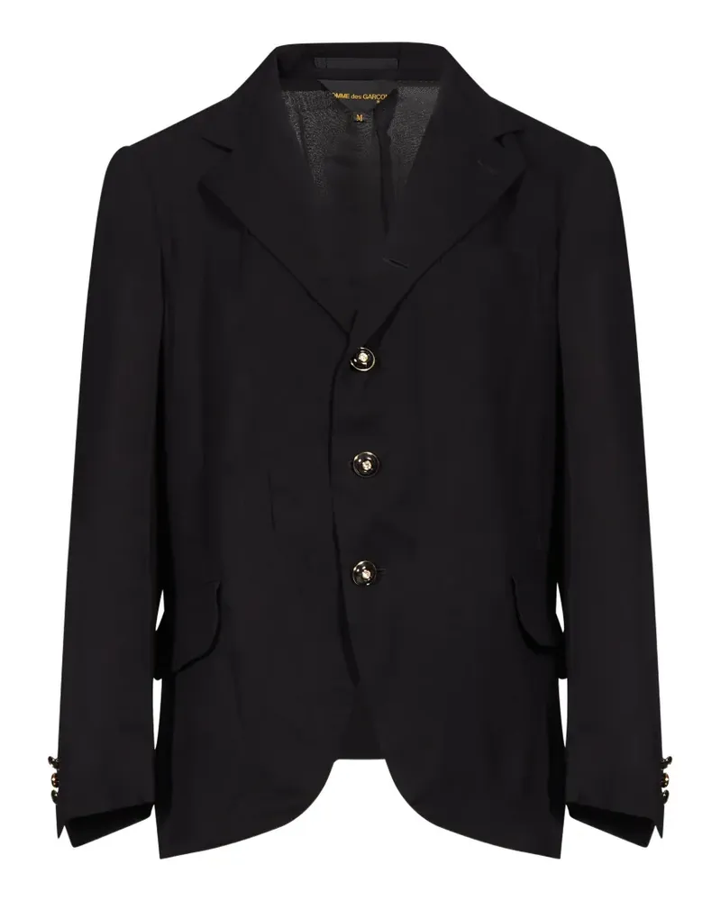 Comme des Garçons Blazer mit goldfarbenen Knöpfen - Schwarz Schwarz