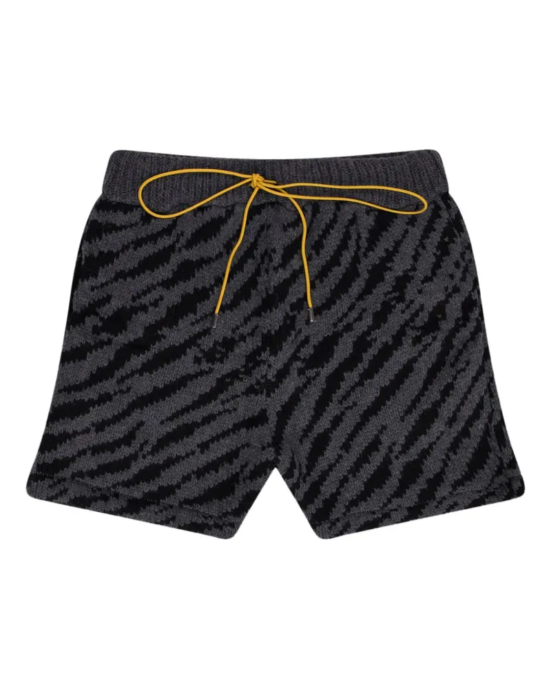 RHUDE zebra knit shorts - Grau Grau