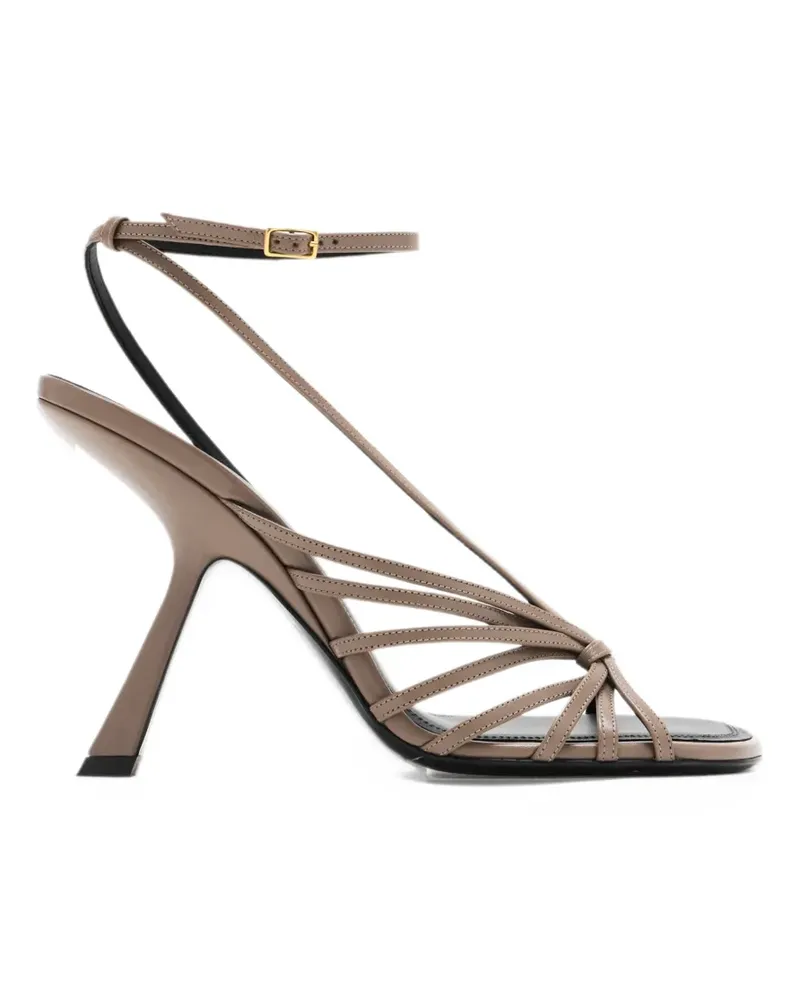 Thierry Mugler multi-strap leather sandals - Grau Grau