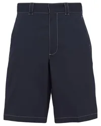 Prada Bermudas mit Triangel-Logo Blau