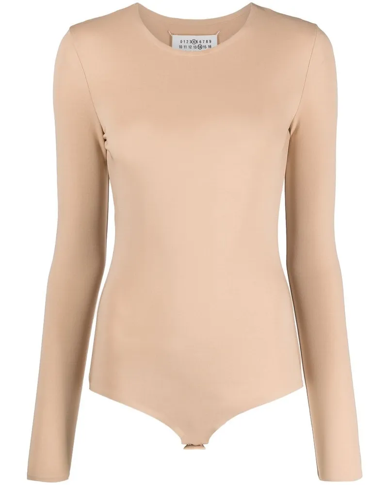 Maison Margiela Oberteil mit Rundhalsausschnitt - Nude Nude