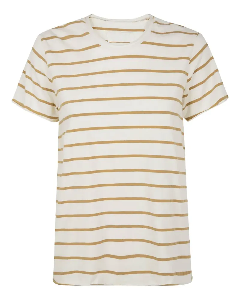 LABO.ART Gestreiftes Rico T-Shirt - Weiß Weiß