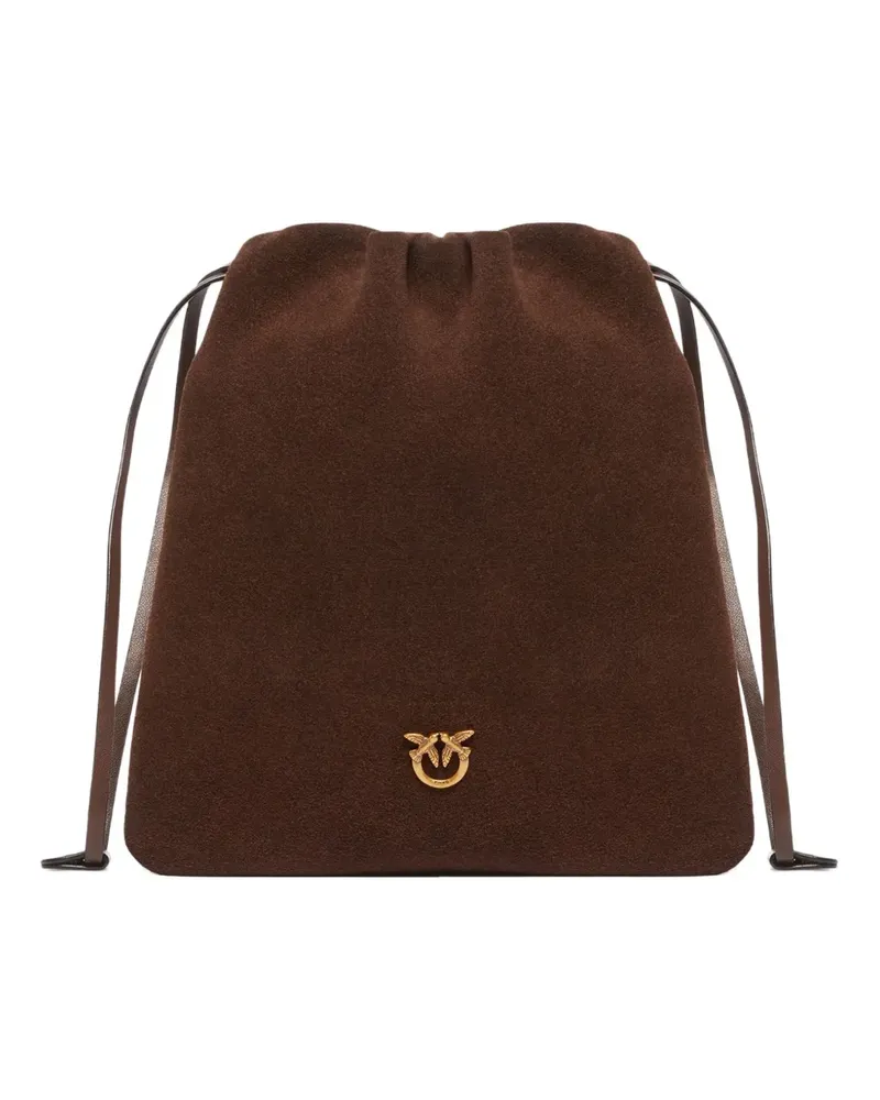 Pinko Tote Bag aus Wildleder mit Kordelzug - Braun Braun