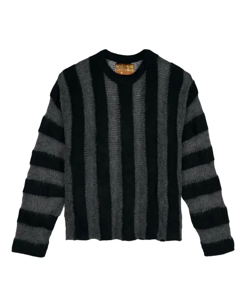 Brain Dead Fuzzy Threadbare Pullover - Schwarz Schwarz