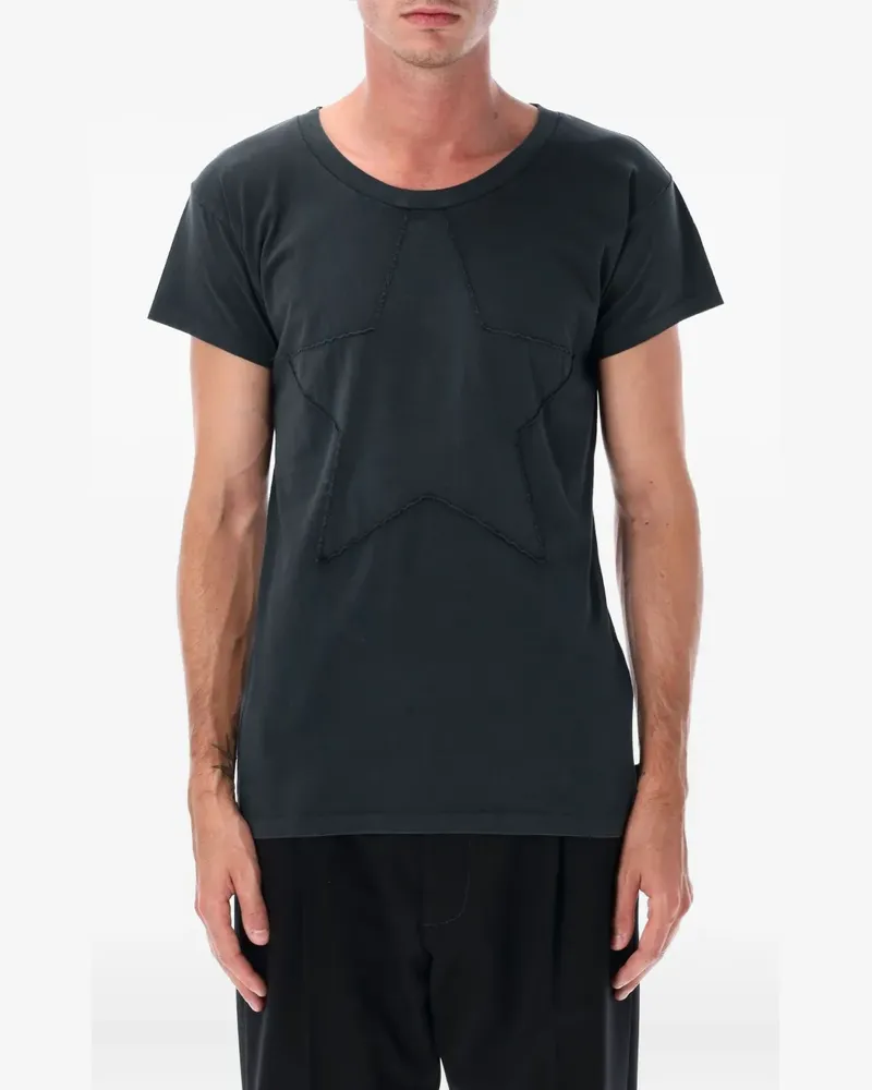 Maison Margiela T-Shirt mit Sternapplikation - Schwarz Schwarz