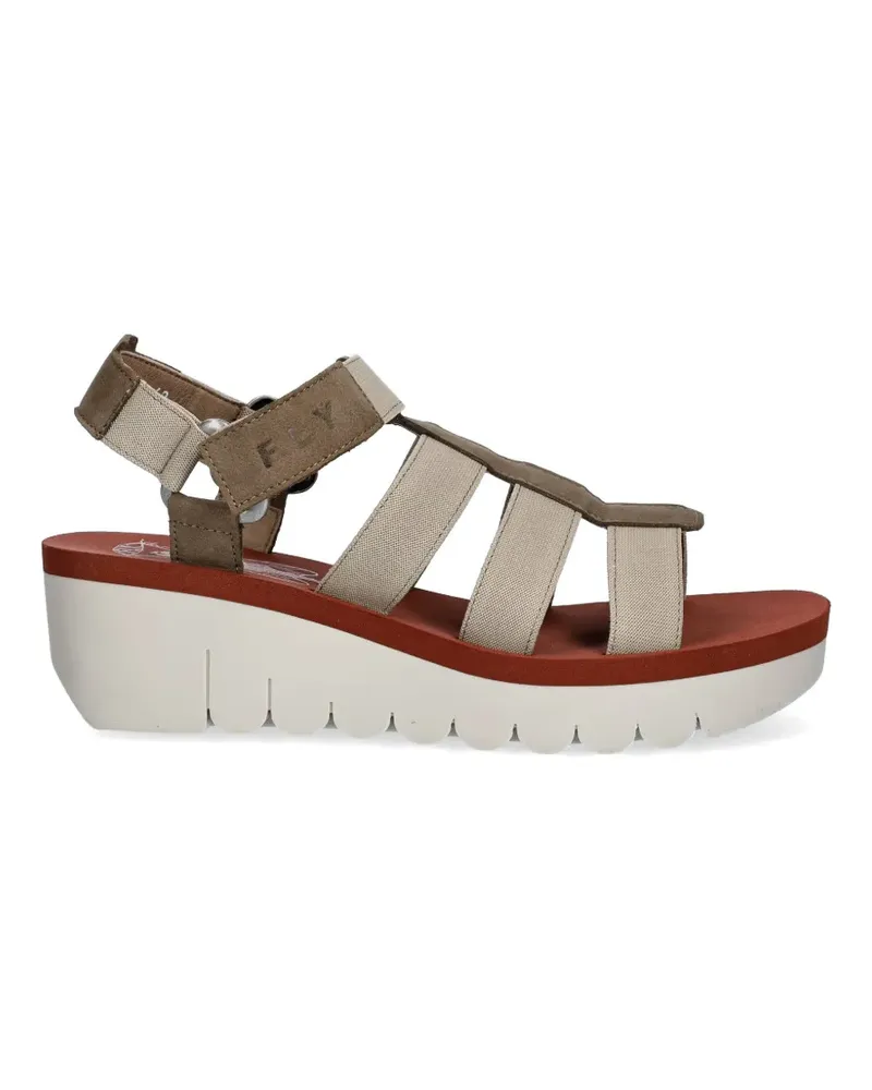 Fly London touch-strap platform sandals - Nude Nude