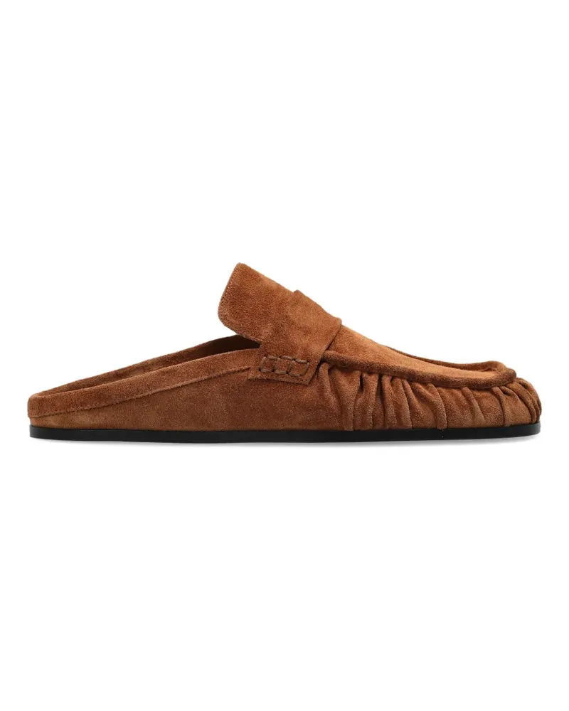 Jil Sander Sabot suede mules - Braun Braun