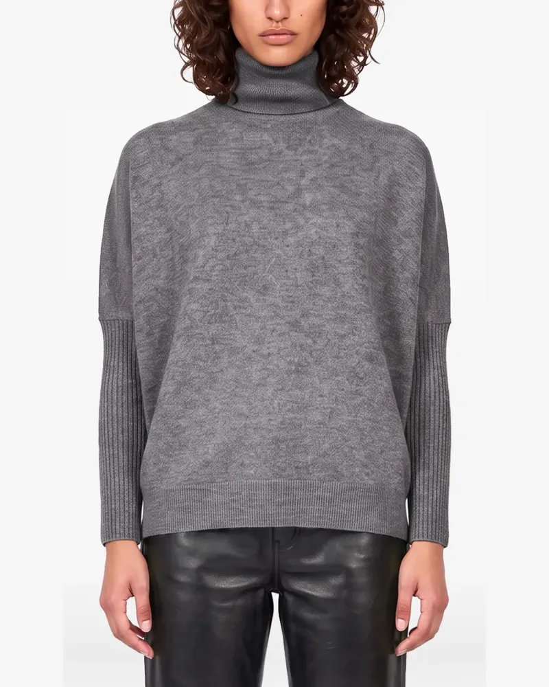 Gotha Margareth roll-neck ribbed-sleeve sweater - Grau Grau