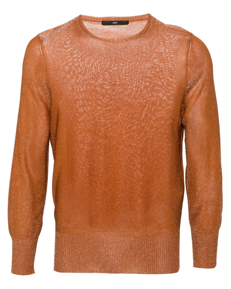 Sapio Semi-transparentes Lurex-T-Shirt - Orange Orange