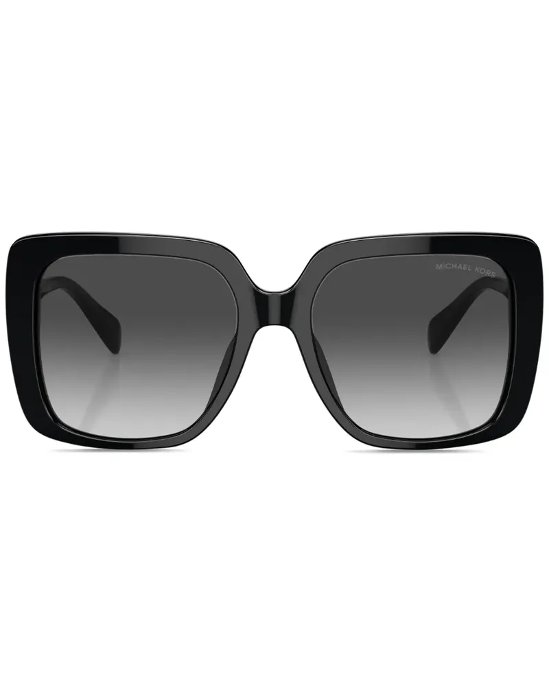 Michael Kors Eckige Mallorca Sonnenbrille - Schwarz Schwarz