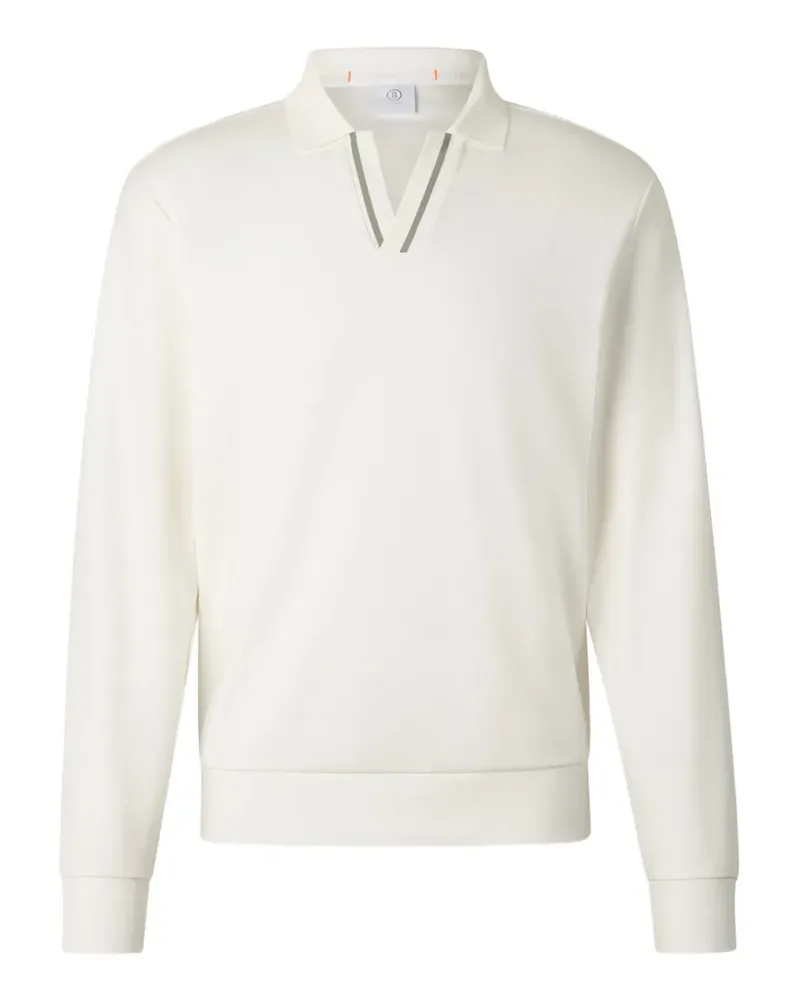 Bogner Cajus Sweatshirt mit gestreiftem Besatz - Weiß Weiß