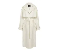 Trenchcoat mit Nadelstreifen - Nude