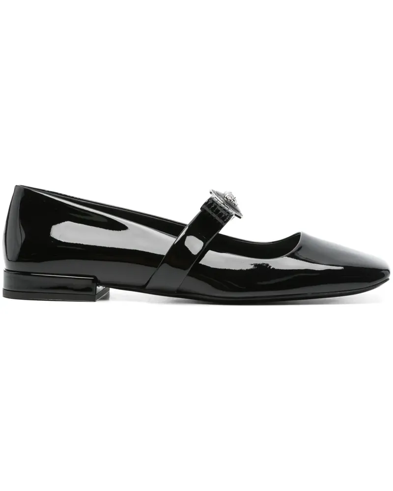 Versace Gianni Ribbon Ballerinas - Schwarz Schwarz