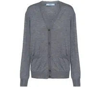 Cardigan mit V-Ausschnitt - Grau