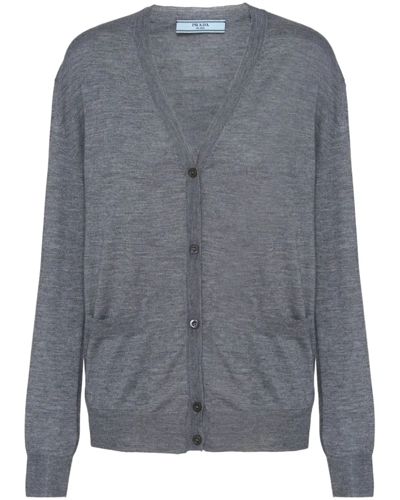 Prada Cardigan mit V-Ausschnitt - Grau Grau