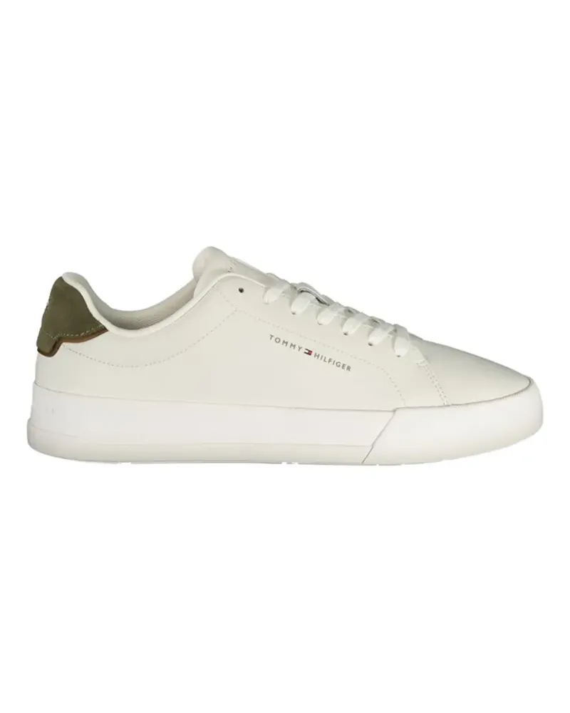 Tommy Hilfiger Pebble Grain Court lace-up leather sneakers - Weiß Weiß