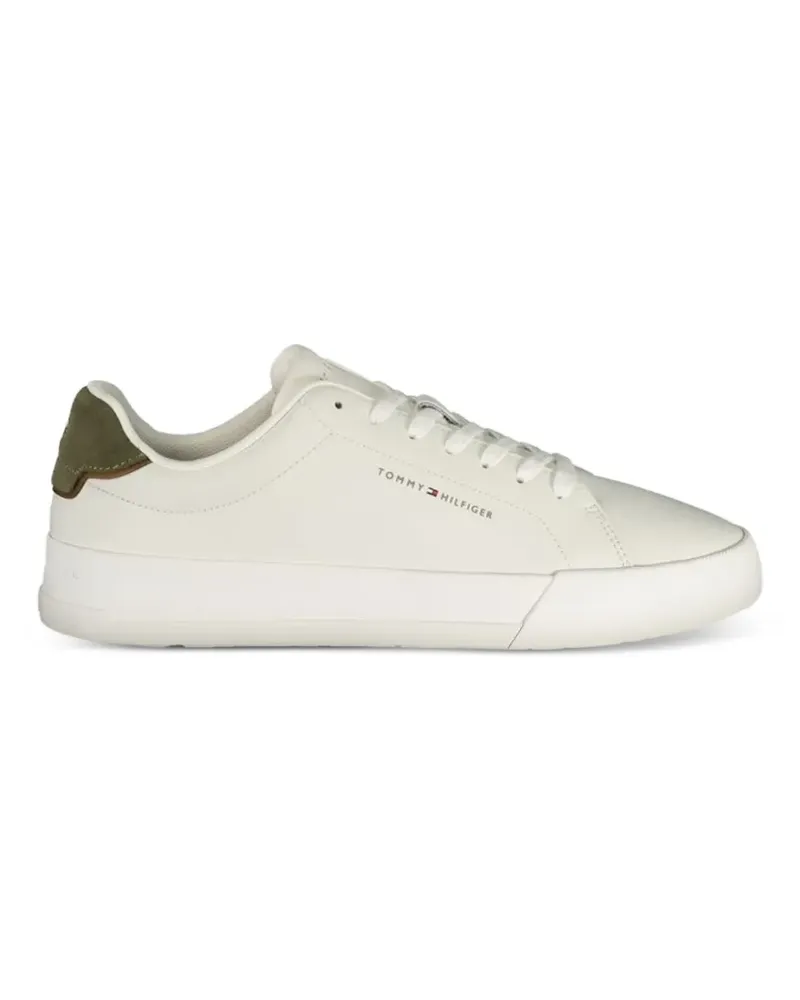 Tommy Hilfiger Pebble Grain Court lace-up leather sneakers - Weiß Weiß
