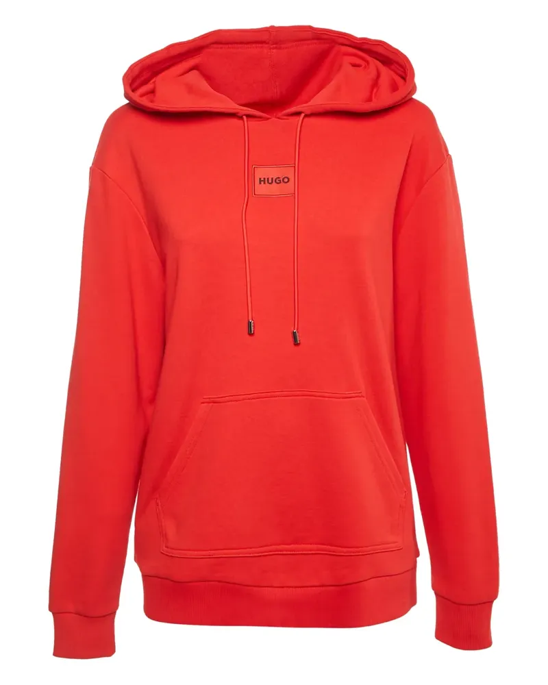 HUGO BOSS logo-appliqué hoodie - Rot Rot