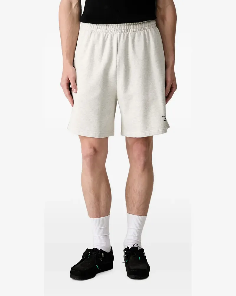 Drôle de Monsieur slogan-print shorts - Grau Grau