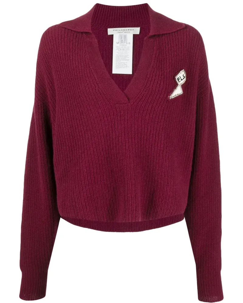 Philosophy Di Lorenzo Serafini Grob gestrickter Pullover - Rot Rot