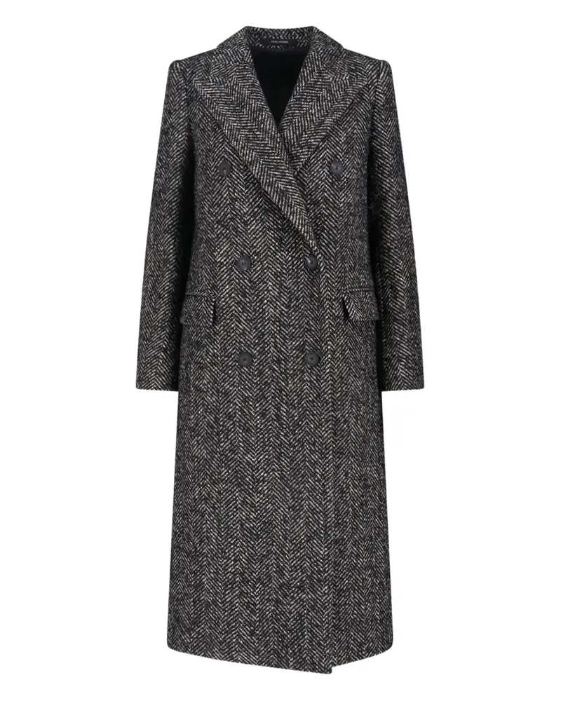 Tagliatore Doppelreihiger Jole Mantel - Schwarz Schwarz