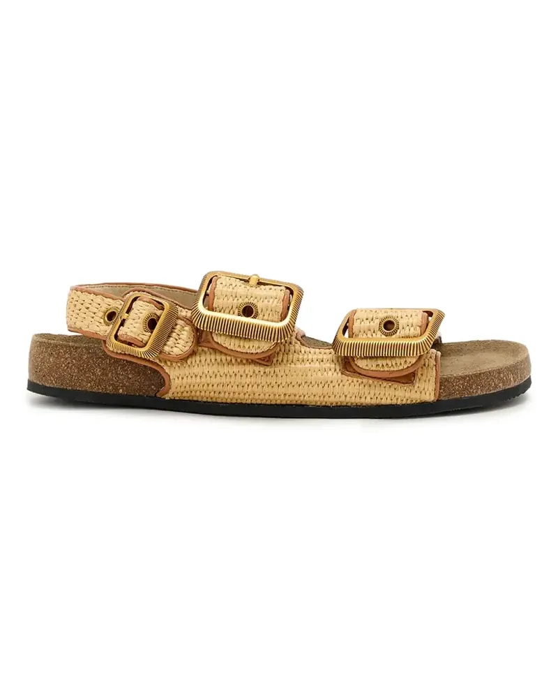 AllSaints Staffa Sandalen aus Raffiabast - Nude Nude