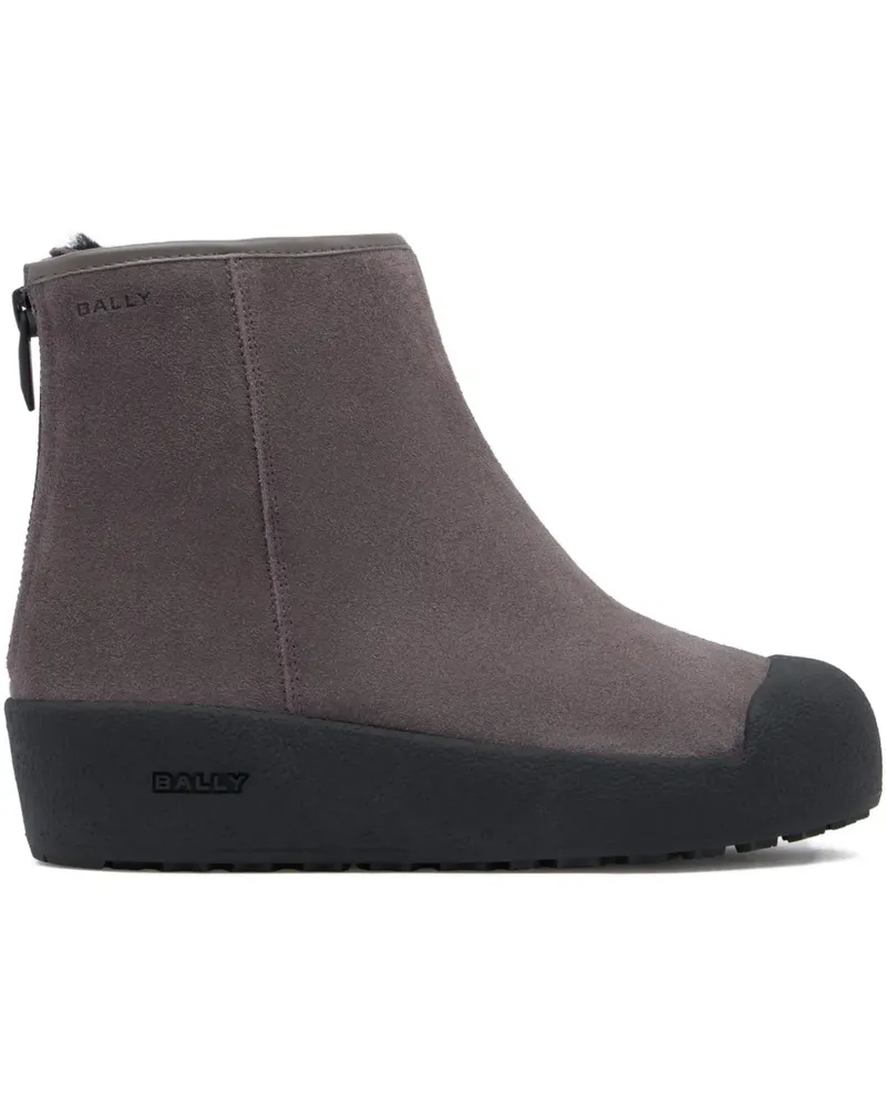 Bally Curling-Stiefel mit Reißverschluss - Grau Grau