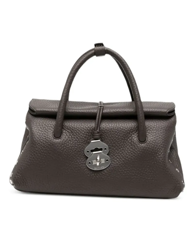 Zanellato Kleine Dotta Centauro Tote Bag aus Leder mit Nieten - Braun Braun